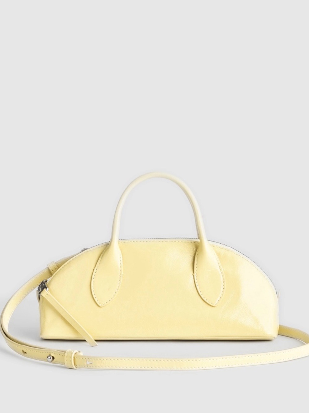 NWT‼️Madewell Patent Leather Dome Crossbody Satchel - SOLD OUT COLOR “Pineapple”
